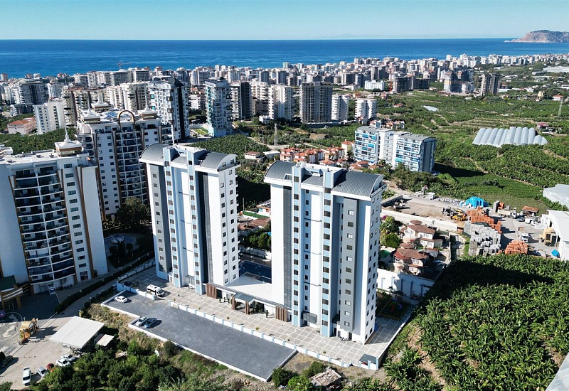 Меблированные апартаменты с планировкой 1+1 в районе Махмутлар