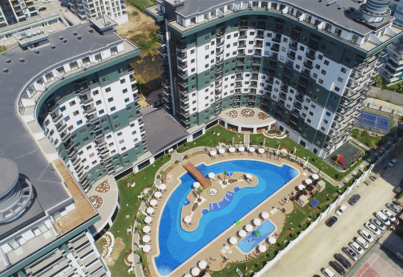 Меблированный пентхаус с видом на горы в районе Махмутлар Аланья