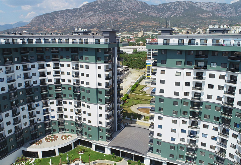 Меблированный пентхаус с видом на горы в районе Махмутлар Аланья