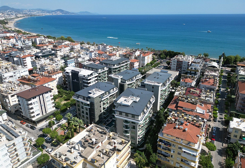 Дуплекс 2+1 с видом на город в центре Аланьи